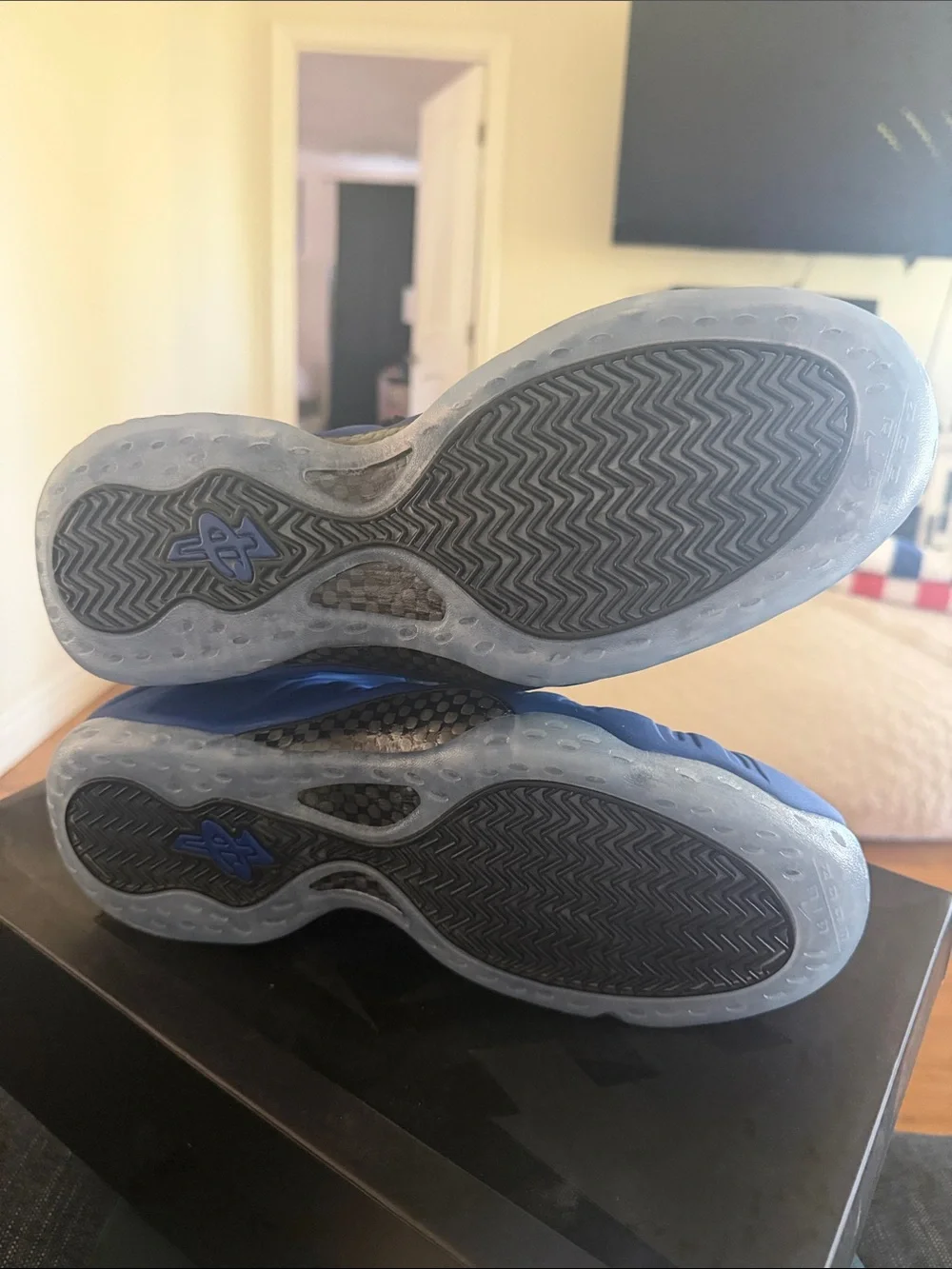Nike Foamposite Royal Blue and Black Retro Sneakers